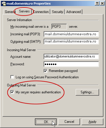Configurare cont e-mail Microsoft Outlook Express