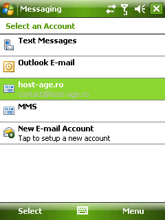 Configurare cont client Windows Mobile 6.x