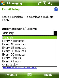 Configurare cont client Windows Mobile 6.x