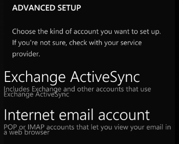 Configurare cont client Windows Phone Mobile 7